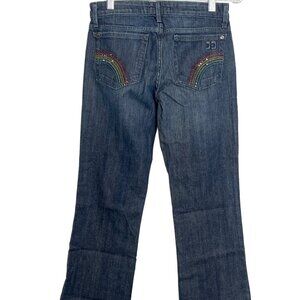 Joe’s Jeans Womens Provocateur Bootcut Blue Stretch Rainbow Pocket Sz 26 32x7.5